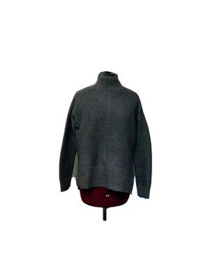 Sweet Romeo Sweater Women’s XS Charcoal Mock Neck High Low Hem Side Split
